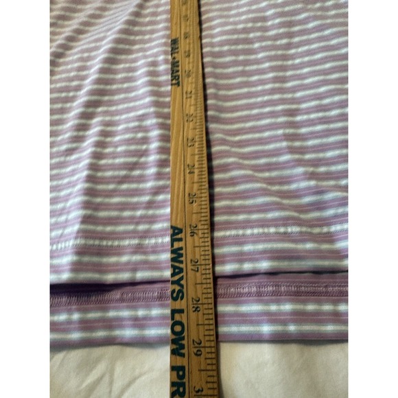 FootJoy Golf Polo Med Purple/White Striped Short Sleeve Embroidered Osprey Cove - Picture 12 of 13